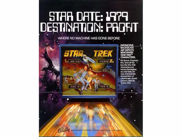 Bally - star trek - flipperkast - afbeelding 8 van  9