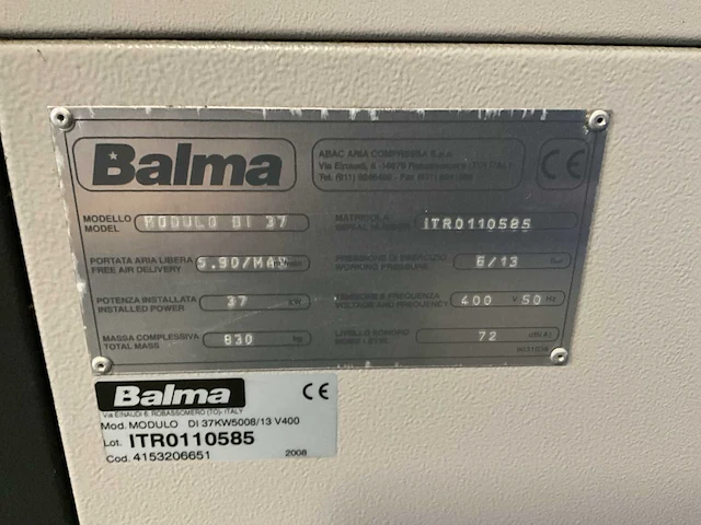 Balma modulo.di 37 schroefcompressor - afbeelding 2 van  10