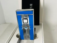 Balmain paris - aansteker - limited edition blue & silver - afbeelding 1 van  7