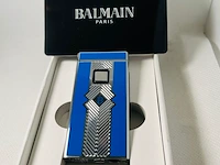 Balmain paris - aansteker - limited edition blue & silver - afbeelding 2 van  7