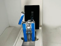 Balmain paris - aansteker - limited edition blue & silver - afbeelding 3 van  7