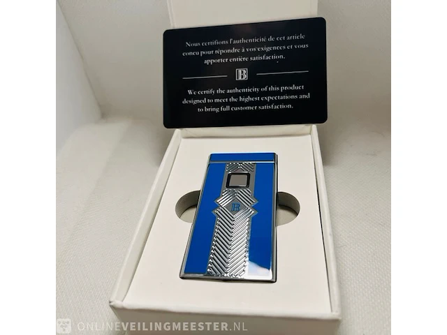 Balmain paris - aansteker - limited edition blue & silver - afbeelding 4 van  7