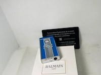 Balmain paris - aansteker - limited edition blue & silver - afbeelding 5 van  7