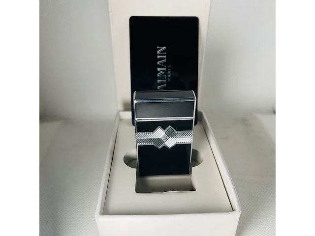 Balmain paris aansteker - limited edition black & silver - afbeelding 4 van  8