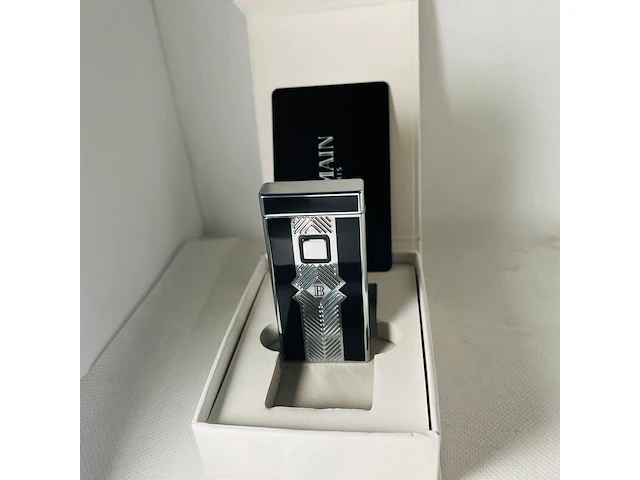 Balmain paris aansteker - limited edition black & silver - afbeelding 4 van  7