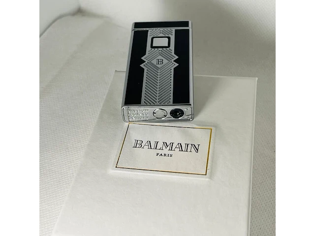Balmain paris aansteker - limited edition black & silver - afbeelding 5 van  7