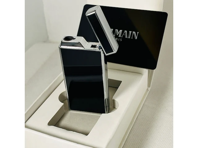 Balmain paris aansteker - limited edition black & silver - afbeelding 6 van  7