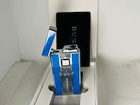 Balmain paris aansteker - limited edition blue & silver - afbeelding 2 van  7