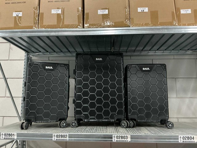 Balr romeo embossed hexagon koffers (3x) - afbeelding 1 van  1