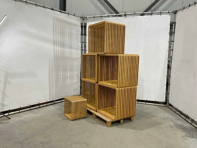 Bamboe kubus (6x) - afbeelding 1 van  6