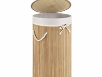 Bamboe wasmand curly 55l incl. deksel & waszak - afbeelding 7 van  11