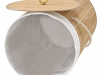 Bamboe wasmand curly 55l incl. deksel & waszak - afbeelding 9 van  11
