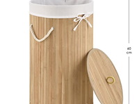 Bamboe wasmand curly 55l incl. deksel & waszak - afbeelding 5 van  11