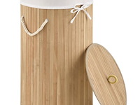 Bamboe wasmand curly 55l incl. deksel & waszak - afbeelding 6 van  11