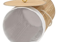 Bamboe wasmand curly 55l incl. deksel & waszak - afbeelding 9 van  11