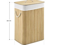 Bamboe wasmand curly 72l incl. deksel & waszak - afbeelding 6 van  6