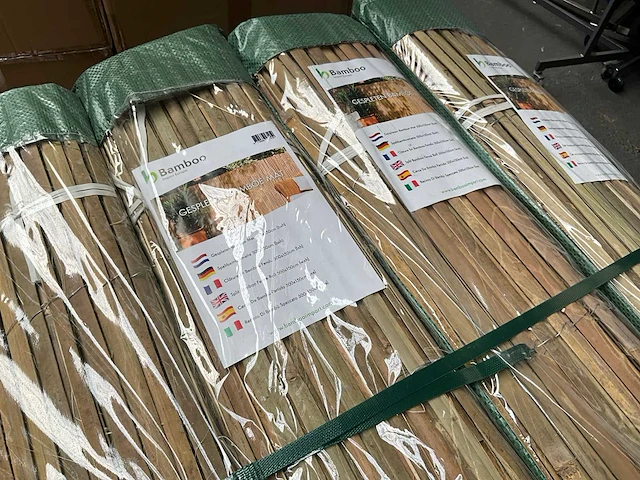 Bamboo - mat gespleten- naturel- tonkin - 5000x1500 mm (150 m2)= 1 pallet - scherm (20x) - afbeelding 2 van  10
