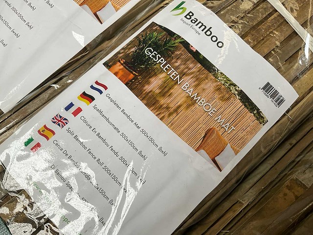 Bamboo - mat gespleten- naturel- tonkin - 5000x1500 mm (7,5 m2) - scherm - afbeelding 4 van  7