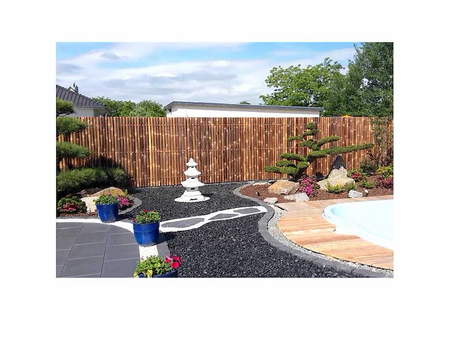 Bamboo - schutting giant donker - java - 900x1000 mm (0,9 m2) - lattenscherm - afbeelding 1 van  7
