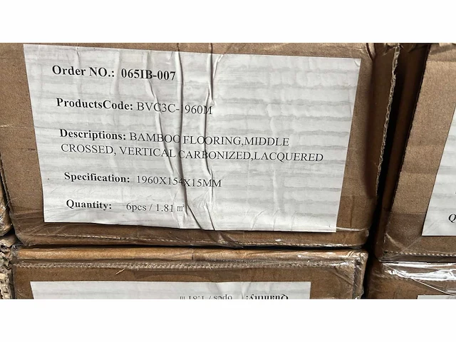 Bamboo - vloer middelste gekruiste verticale gecaronniseerde gelakt - 1960x154x15 mm (108,66 m2) = 1 pallet - parketvloer (360x) - afbeelding 7 van  9