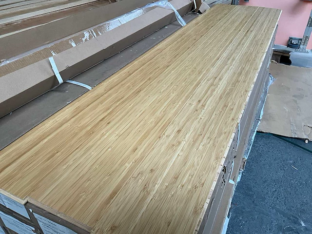 Bamboo - vloer middelste gekruiste verticale gecaronniseerde gelakt - 1960x154x15 mm (108,66 m2) = 1 pallet - parketvloer (360x) - afbeelding 8 van  9