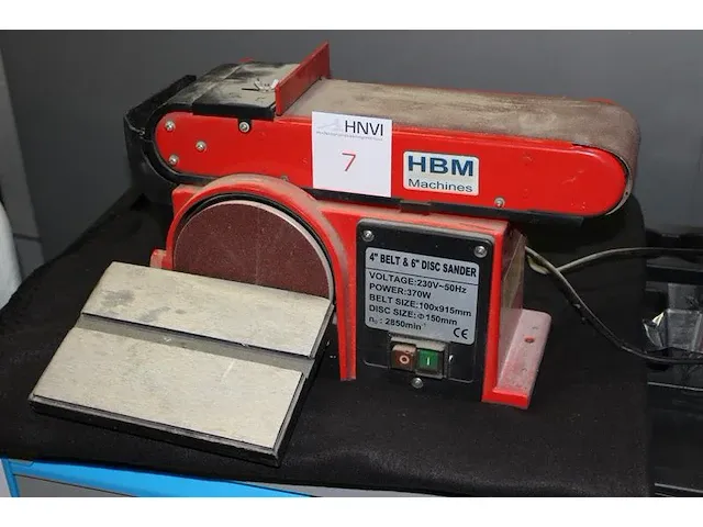 Band- en schijfschuurmachine hbm. - afbeelding 1 van  2