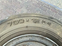 Banden met velg 700 x 12 heftruck toebehoren (4x) - afbeelding 5 van  6