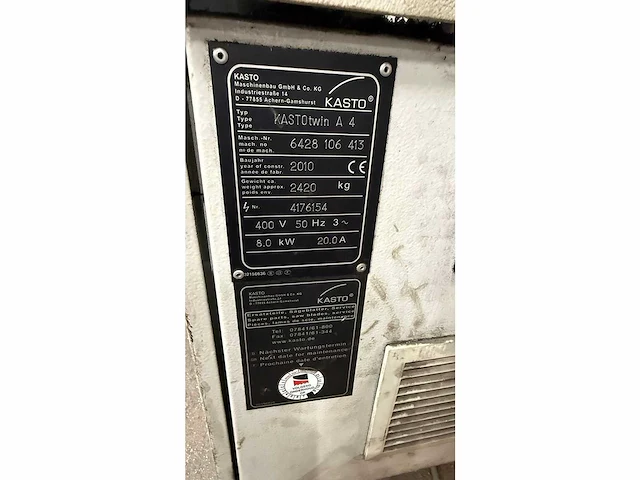 Bandsaw automat kasto kastotwin a4 new 2010 - afbeelding 5 van  7