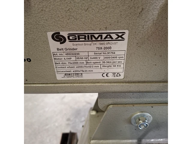 Bandschuurmachine, grimax, 75x-2000 - afbeelding 8 van  11
