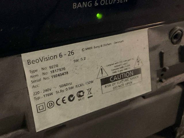 Bang & olufsen beovision 6 - 26 26” televisie - afbeelding 5 van  5