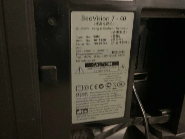 Bang & olufsen beovision 7- 40 40” televisie - afbeelding 6 van  6