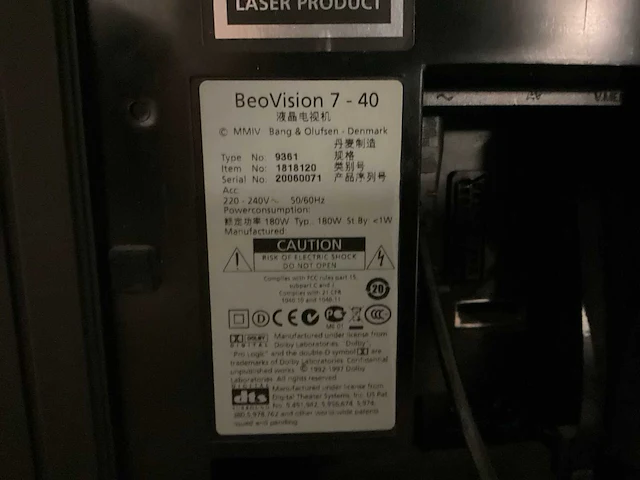 Bang & olufsen beovision 7- 40 40” televisie - afbeelding 6 van  6