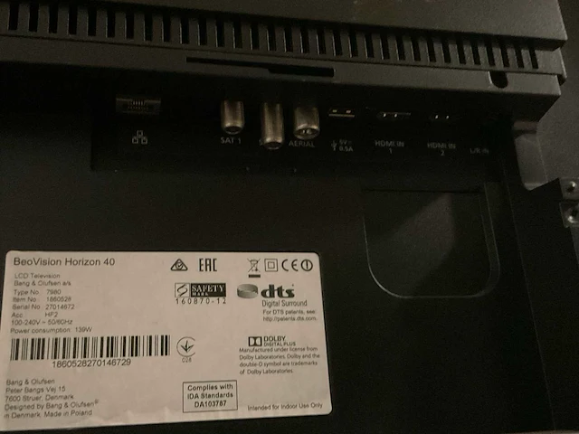 Bang & olufsen beovision horizon 40 40” uhd 4k televisie - afbeelding 7 van  8