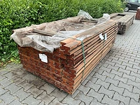 Bangkirai hardhout schuttingpaal (2000x90x90mm) (70x) - afbeelding 1 van  4