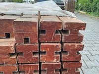 Bangkirai hardhout schuttingpaal (2000x90x90mm) (70x) - afbeelding 4 van  4