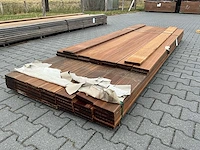 Bangkirai hardhout vlonderplank (2450-3050x145x25mm) (35x) - afbeelding 3 van  4