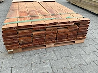 Bangkirai hardhout vlonderplank (3650x145x28mm) (51x) - afbeelding 2 van  4