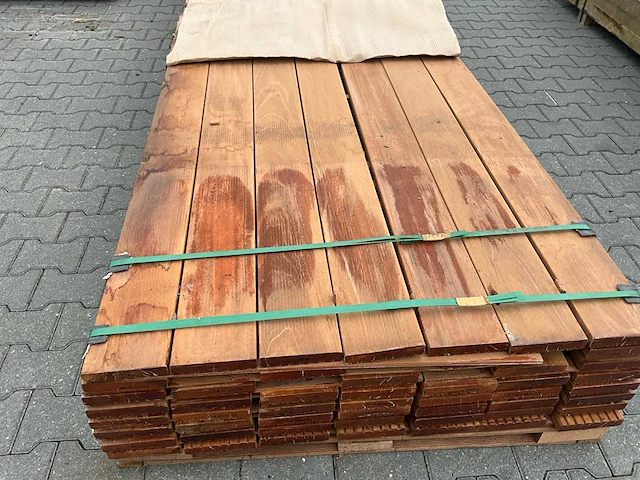 Bangkirai hardhout vlonderplank (3650x145x28mm) (51x) - afbeelding 3 van  4