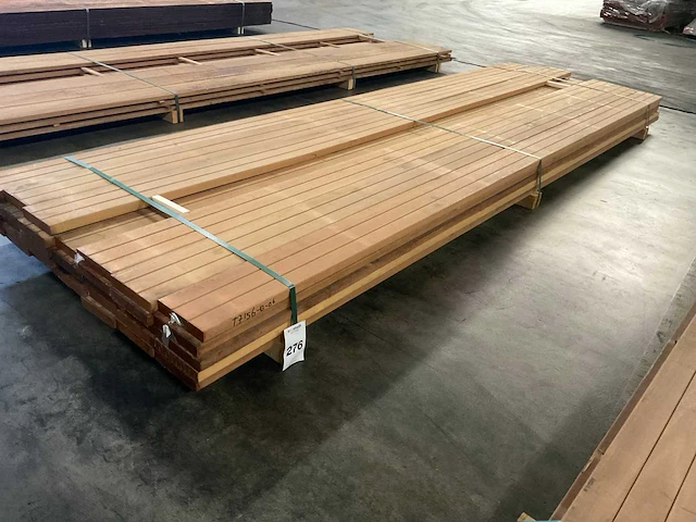 Bangkirai planken geschaafd 28x145 mm (34x) - afbeelding 1 van  6
