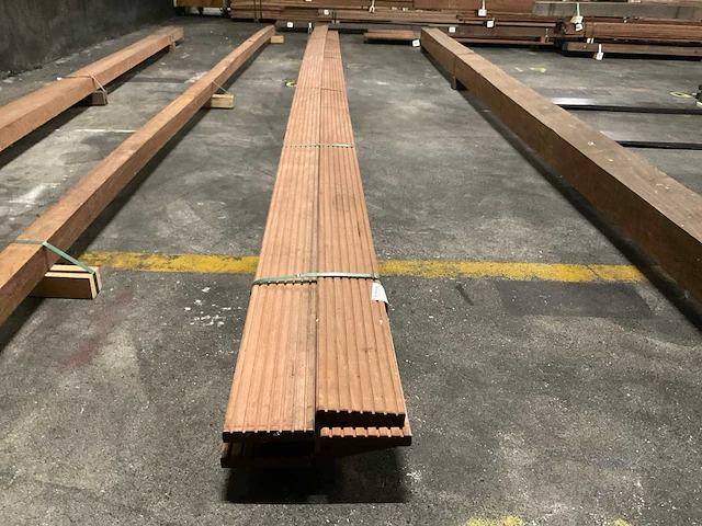 Bangkirai vlonderdelen antislip 25x145 mm (6x) - afbeelding 2 van  6