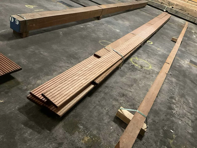 Bangkirai vlonderdelen antislip 25x145 mm (6x) - afbeelding 3 van  6