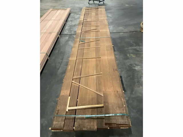 Bangkirai vlonderdelen antislip 28x145 mm (17x) - afbeelding 5 van  6
