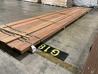 Bangkirai vlonderdelen antislip 28x145 mm (17x) - afbeelding 1 van  6