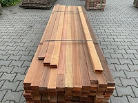 Bangkirai yellow balau hardhout balk (2450-2750x68x45mm) (74x) - afbeelding 4 van  5