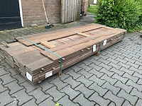 Bangkirai yellow balau hardhout vlonderplank (2400-2700x145x21mm) (55x) - afbeelding 3 van  4