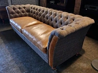 Bank chesterfield, harris tweed, grijs - afbeelding 2 van  3