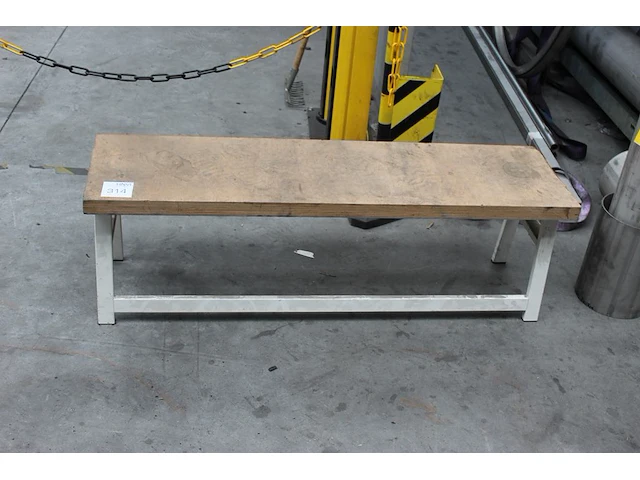 Bank met metalen onderstel, breedte 122 cm - afbeelding 1 van  1