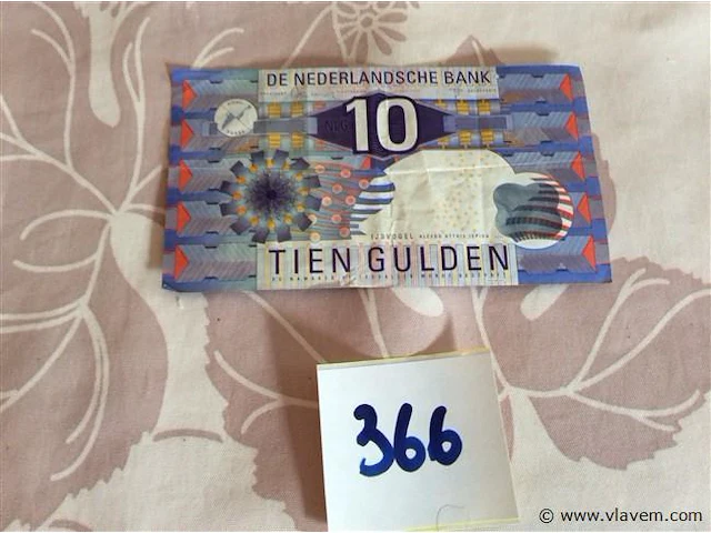 Bankbiljet 10 gulden - afbeelding 2 van  2
