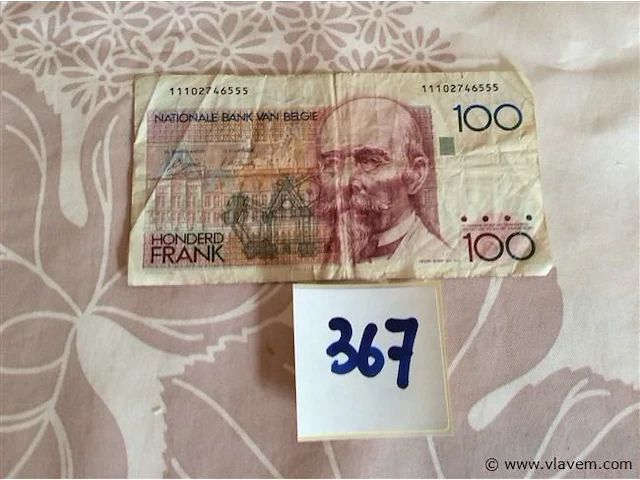 Bankbiljet 100 bfr - afbeelding 1 van  2