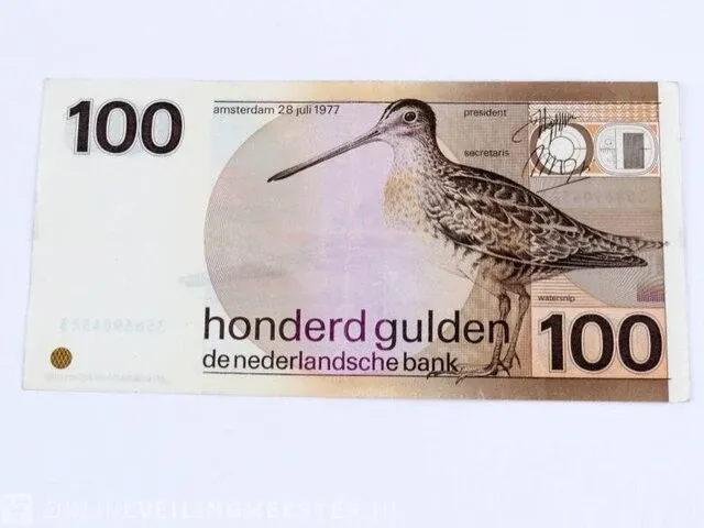 Bankbiljet 100 gulden nederland , 1977 - afbeelding 1 van  3